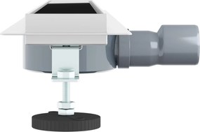 vidaXL Αποχέτευση Ντους με Γυάλινη Κάλυψη και 360° Σιφώνι Μαύρο 70 cm