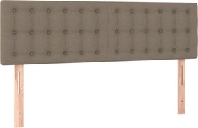 vidaXL Κεφαλάρια Ύφασμα 144x5x78/88 εκ. Taupe