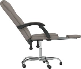vidaXL Καρέκλα Γραφείου Ανακλινόμενη Taupe Υφασμάτινη
