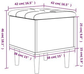 Παγκάκι Αποθήκευσης Καπνιστή Δρυς 42x42x46 εκ. Επεξεργ. Ξύλο - Καφέ