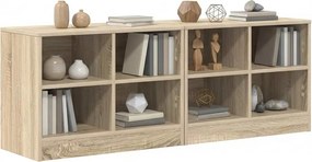 vidaXL Ντουλάπι κρεβατιού με ράφι 2 τεμ. Sonoma Δρυς 66 x 33 x 48 εκ.