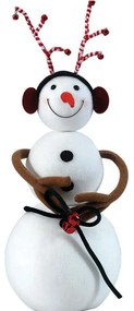 Χριστουγεννιάτικη Διακοσμητική Φιγούρα Χιονάνθρωπος 60900088-1 20x20x53cm Multi-White