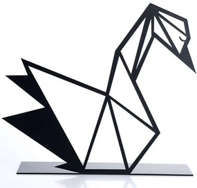 Διακοσμητικό Επιτραπέζιο Swan 901LMN1112 22x20cm Black Aberto Design Μέταλλο