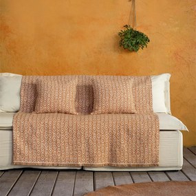 Ριχτάρι Nais Orange Nima Τριθέσιο 180x300cm Cotton-Polyester