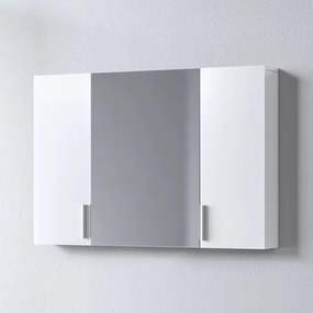 Καθρέφτης SIENA WHITE 100 3MSI100GL0W με ντουλάπια 96x14x65cm 3MSI100GL0W