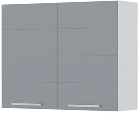 Ντουλάπι κρεμαστό Hudson V7-90-2K-Λευκό - Γκρι