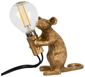 Επιτραπέζιο Φωτιστικό Ποντίκι Mouse Vintage Μ12xΠ4xΥ10cm Globostar 00680 Χρυσό