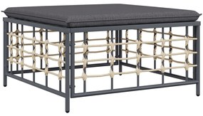 vidaXL Σαλόνι Κήπου Σετ 5 Τεμαχίων Ανθρακί Συνθετικό Ρατάν &amp; Μαξιλάρια