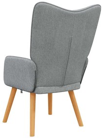 vidaXL Πολυθρόνα Relax Ανοιχτό Γκρι Υφασμάτινη