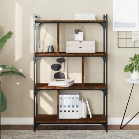 vidaXL Βιβλιοθήκη 4 Επιπέδων Καφέ Δρυς 76 x 32 x 123 εκ. Επεξ. Ξύλο