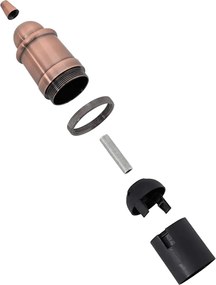 vidaXL Λαμπτήρες 2 τεμάχια Κόκκινο Χάλκινο E27