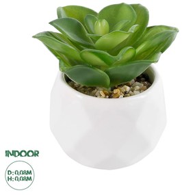 GloboStar® Artificial Garden SUCCULENT ECHEVERIA 21003 Διακοσμητικό Φυτό Παχύφυτο Εχεβέρια Υ8cm