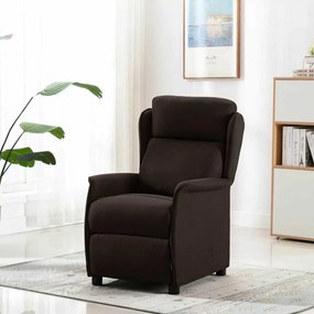 vidaXL Ανακλινόμενη πολυθρόνα Σκούρο Καφέ 66.5 x 94 x 101.5 εκ
