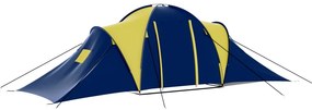 vidaXL Σκηνή Camping 9 Ατόμων Μπλε / Κίτρινο Υφασμάτινη