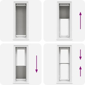 vidaXL Πλισέ περσίδα Ανθρακί 40x100 cm Πλάτος υφάσματος 39,4 cm