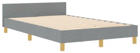 vidaXL Κρεβάτι με καρυκευμένο γκρι ύφασμα 120x190 εκ.