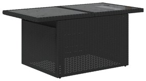 vidaXL 11 Τεμαχίων Σετ Καναπέ Κήπου με Μαξιλάρια Μαύρο Πολυ Ρατάν