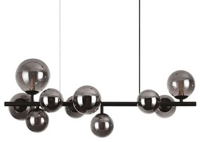 Φωτιστικό Οροφής-Ράγα Perlage 271408 81x30x234cm 10xG9 15W 3000K Black Ideal Lux