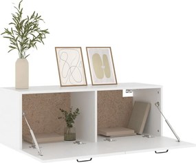 vidaXL Ντουλάπι Τοίχου άσπρο 100x36,5x35 εκ. από Επεξεργασμένο Ξύλο