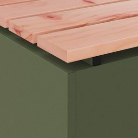 vidaXL Παγκάκι κήπου Λαδί 40 x 40 x 43 cm Ατσάλι