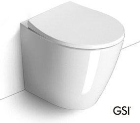 GSI Modo Swirl 981000C Πορσελάνινη Λεκάνη Δαπέδου 52cm με κάλυμμα βακελίτη Soft Close αποσπώμενο