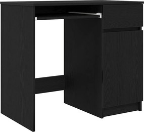 vidaXL Γραφείο Μαύρο Δρυς 86x49x76 εκ. από Επεξεργασμένο Ξύλο