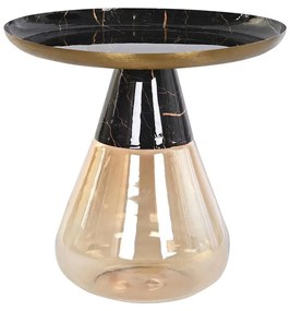 Βοηθητικό Τραπέζι DKD Home Decor Δίχρωμα Κρυστάλλινο Σίδερο 60 x 60 x 57 cm