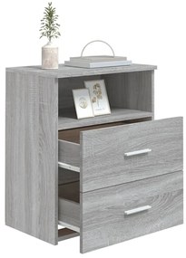 vidaXL Κομοδίνα 2 τεμ. Γκρι Sonoma 50 x 32 x 60 εκ.