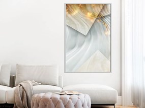 Αφίσα - Wavy Surface - 40x60 - Χρυσό - Με πασπαρτού