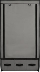 vidaXL Ντουλάπα Γκρι 87x49x159 εκ. Ύφασμα
