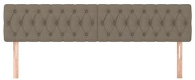 vidaXL Κεφαλάρια Taupe 200x7x78/88 εκ. Ύφασμα