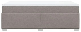 Κρεβάτι Boxspring με Στρώμα Taupe 90x200 εκ. Υφασμάτινο - Μπεζ-Γκρι