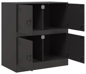 vidaXL Ντουλάπι Μαύρο 67 x 39 x 73 εκ. από Ατσάλι