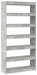 vidaXL Βιβλιοθήκη Γκρι 100 x 30 x 198 εκ. Επεξεργασμένο ξύλο