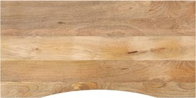 vidaXL Επιφάνεια Γραφείου Καμπύλη 110x60x2,5 εκ Μασίφ Ακατ. Μάνγκο