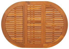 vidaXL Τραπέζι Κήπου 130 x 90 x 72 εκ. από Μασίφ Ξύλο Ακακίας