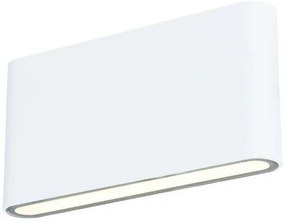 Απλίκα Τοίχου Πλακέ Αλουμινίου Ορθογ LED 2x6w IP54 Up&amp;Down ΦOS_ME-17-100665-1-Λευκό 17-100665-1