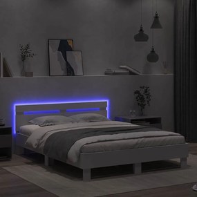vidaXL Σκελετός Κρεβατιού Λευκό 152 x 203 cm Επεξεργασμένο Ξύλο