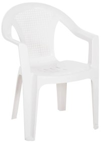 POLYPROPYLENE ARMCHAIR TUVANA  WHITE 57x59.5x77Hcm.