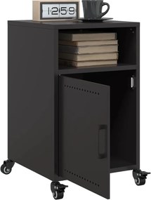 vidaXL Κομοδίνο Μαύρο 36x39x59 εκ. από Χάλυβα