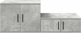 vidaXL Ντουλάπι αποθήκευσης 2 pcs Σκυρόδεμα Γκρι 103 x 41 x 40 εκ