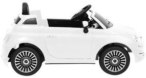 vidaXL Παιδικό Αυτοκίνητο Ηλεκτρικό Fiat 500 Λευκό