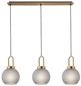 Φωτιστικό Οροφής - Ράγα Doria 4249600 E27 Gold-Black Viokef Metal, Glass