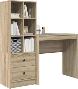 vidaXL Γραφείο με συρτάρι 2 pcs Δρύς Sonoma