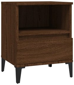 vidaXL Κομοδίνα 2 τεμ. Καφέ Δρυς 40 x 35 x 50 εκ.