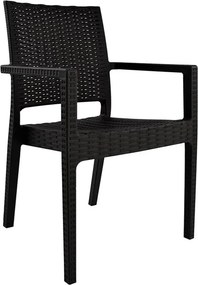 ΠΟΛΥΘΡΟΝΑ ΠΟΛΥΠΡΟΠΥΛΕΝΙΟΥ ΒΑΡΕΩΣ ΤΥΠΟΥ KAGANU DARK BROWN HM5134.09 57x55,5x89 εκ.