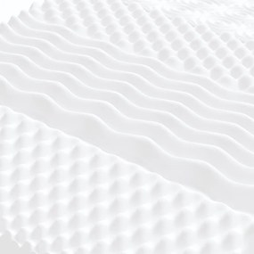 vidaXL Στρώμα Αφρού 7 Ζωνών Σκληρότητα 20 ILD Λευκό 90 x 200 εκ.