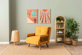 Πολυθρόνα-Κρεβάτι Μουσταρδί COSMO SINGLE 77x70x82