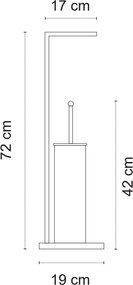 Karag FTR005A Nero - Επιδαπεδιο πιγκαλ &amp; χαρτοθηκη