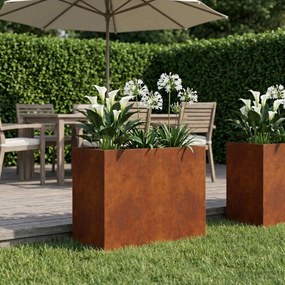 vidaXL Γλάστρα Κήπου Σκ rusty 80 x 40 x 60 cm